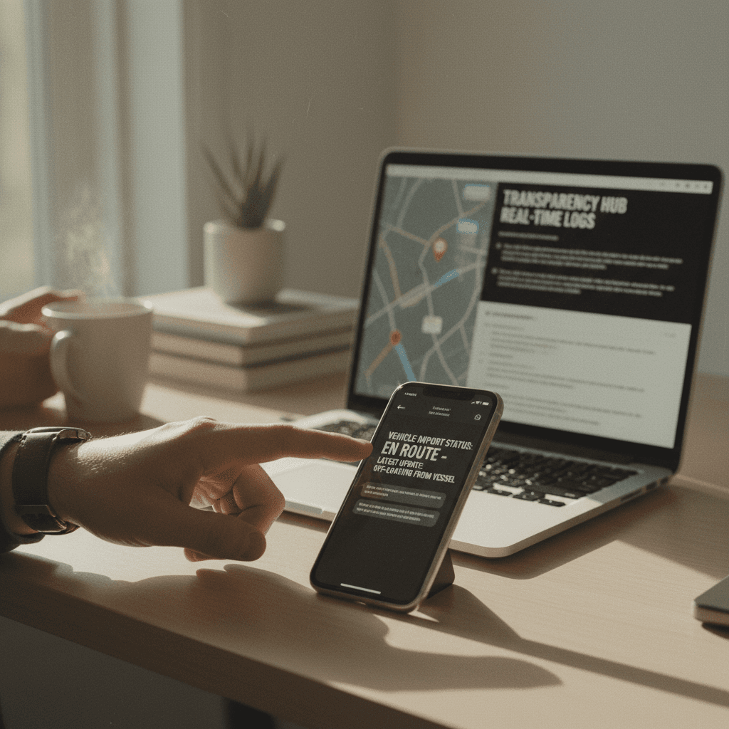Real-time tracking and step-by-step status updates