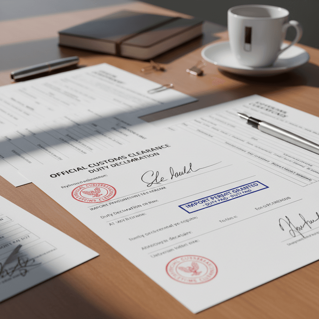 Customs clearance documentation and duty guidance