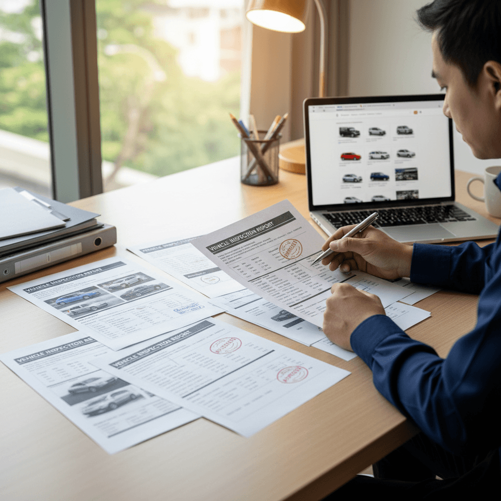 Vehicle inspection documents and verification process